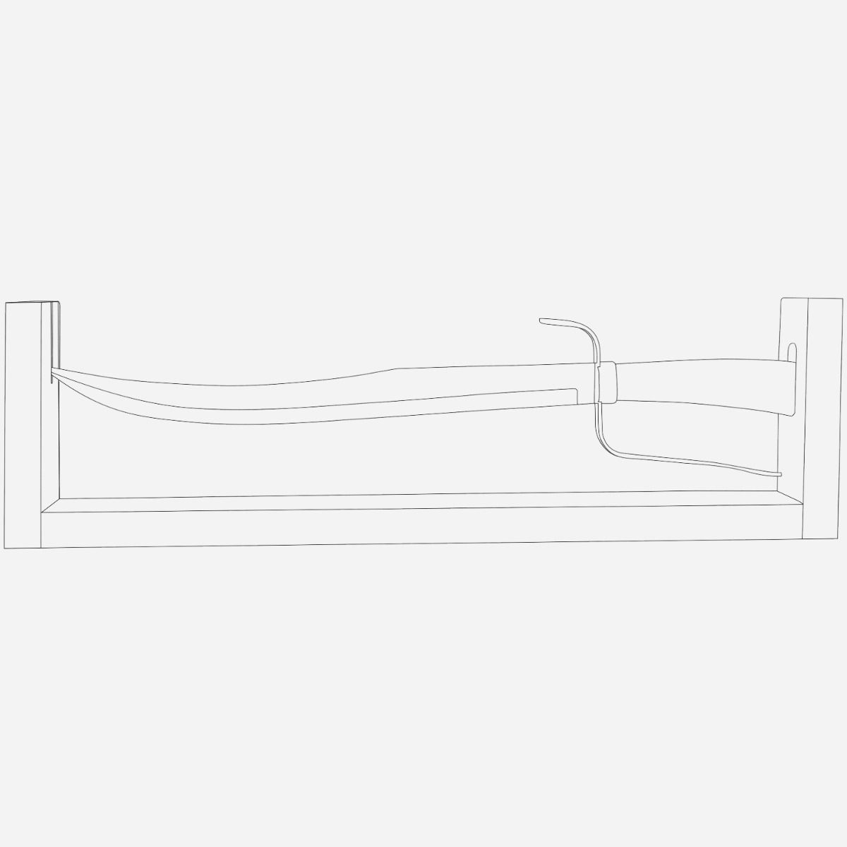 Sciabola per Champagne cm 52 Acciaio Inox con supporto in legno Berkel Sabrage Manico Corno di Cervo